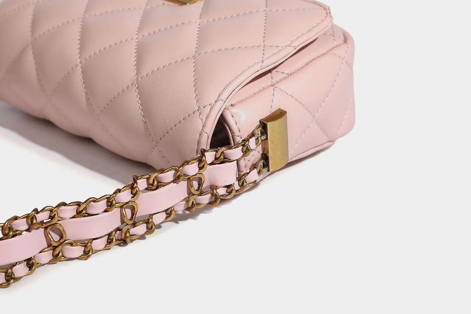 Women Quilted Shoulder Bag, Designer Flap Purse, Soft Faux Leather Handbag, Crossbody Cell Phone Bag