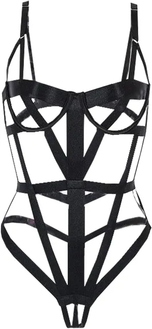 Women Sexy Body Cage Criss Cross Strappy Bodysuit No Rims Body Harness Back Straps Lingerie