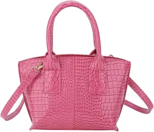 Women’ Tote Purse Crocodile Pattern Handbag Designer Shoulder Purse Stylish Leather Crossbody Bag for Travel Dating