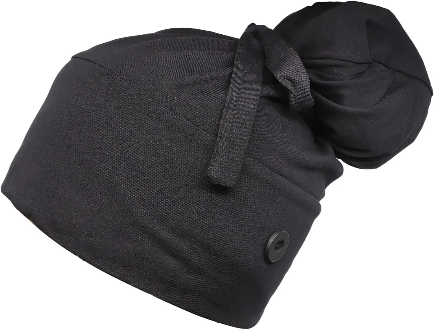 Women Working Caps Knit Work Hat with Button Ponytail Hat Stripes and Solid Colors Handmade