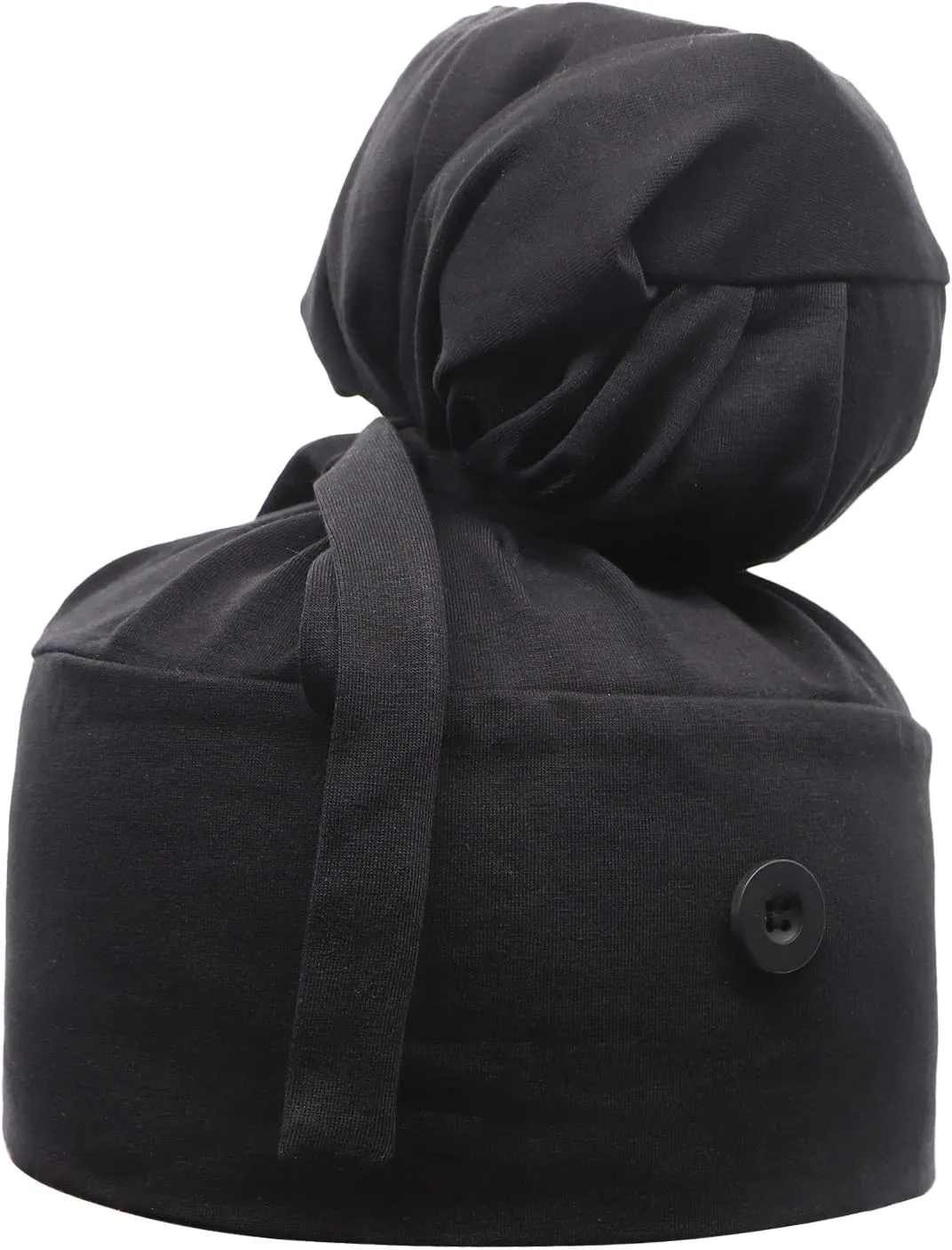 Women Working Caps Knit Work Hat with Button Ponytail Hat Stripes and Solid Colors Handmade