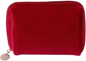 Women Zipper Velvet Make Up Bag Travel Large Cosmetic Bag for Makeup Solid Color Female Pouch Necessaries