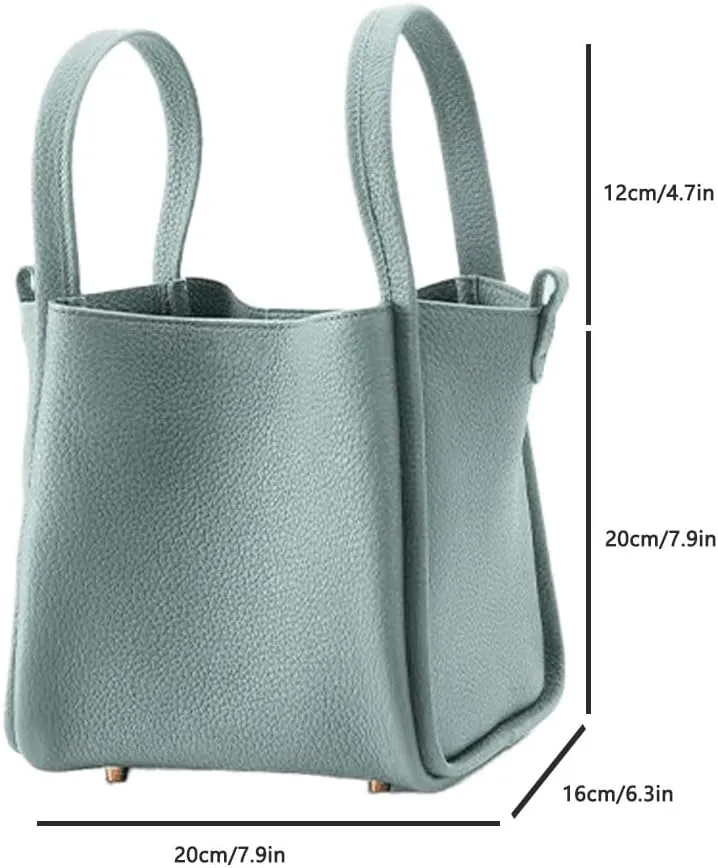 Women's Classic Design Luxury Leather Bag Soft Handbag Fashion Multi functional Bucket Bag Elegant Handbag