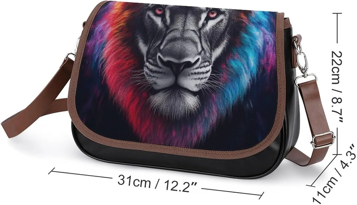 Womens Crossbody Purse Lightweight PU Leather Shoulder Bag Waterproof Messenger Bags
