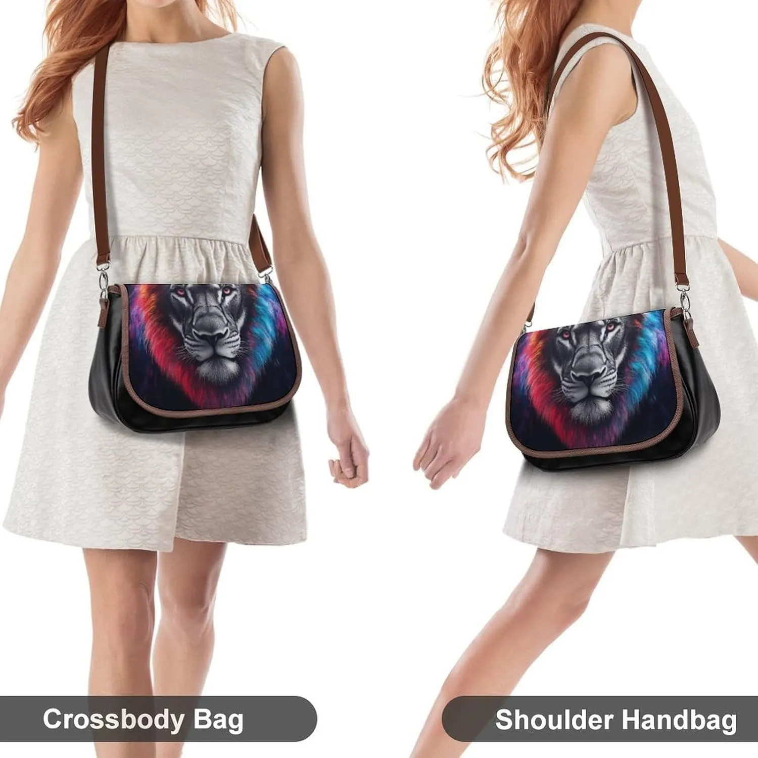 Womens Crossbody Purse Lightweight PU Leather Shoulder Bag Waterproof Messenger Bags