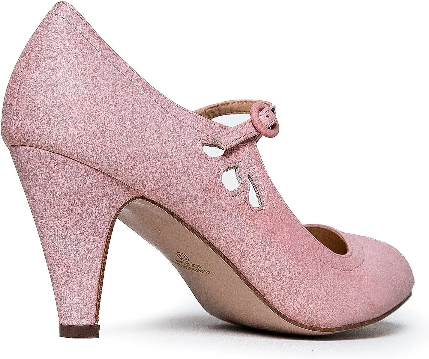 Women's Kitten Heels Mary Jane Pumps - Adorable Vintage Shoes- Unique Round Toe Design with an Adjustable Strap