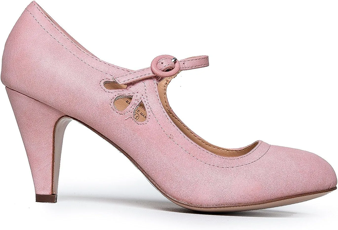 Women's Kitten Heels Mary Jane Pumps - Adorable Vintage Shoes- Unique Round Toe Design with an Adjustable Strap