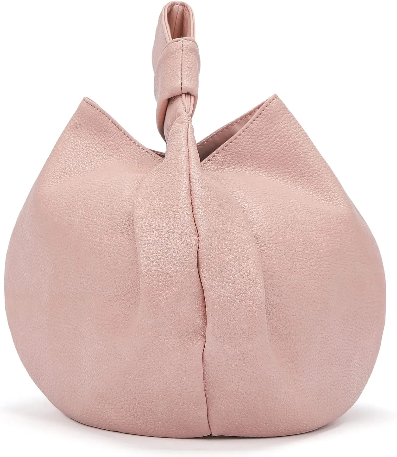 Women's Small Tote Bag for Women Soft Leather Top Handle Bag Wristlet Knot Pouch Purses and Handbags