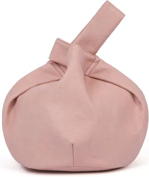 Women's Small Tote Bag for Women Soft Leather Top Handle Bag Wristlet Knot Pouch Purses and Handbags