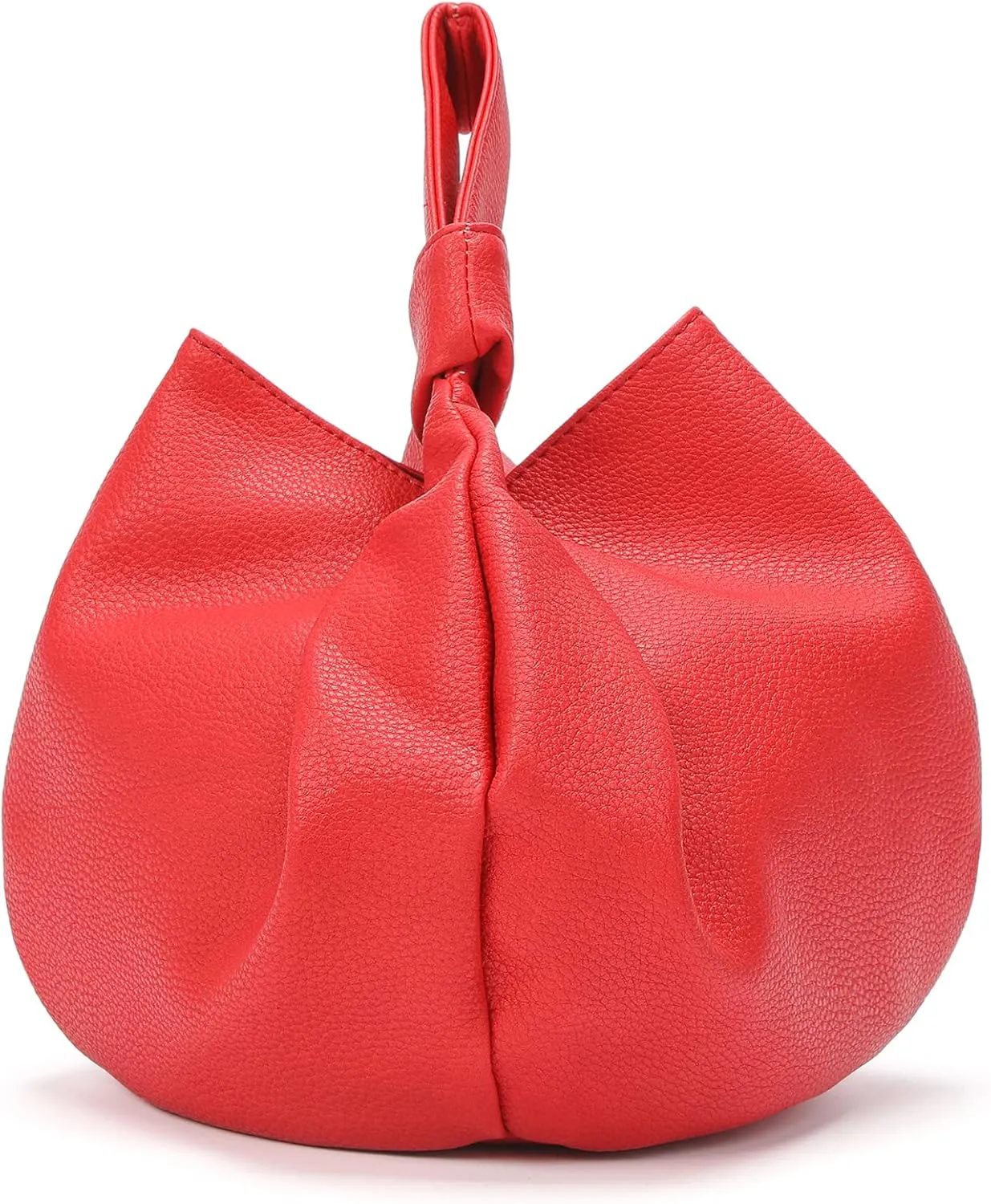 Women's Small Tote Bag for Women Soft Leather Top Handle Bag Wristlet Knot Pouch Purses and Handbags