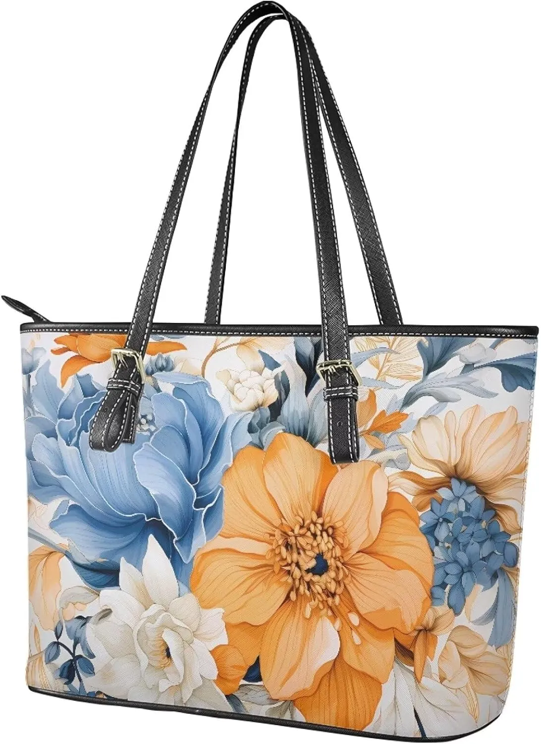 Women's Soft Faux Leather Tote Bag Casual Handbags and Purses for Travel