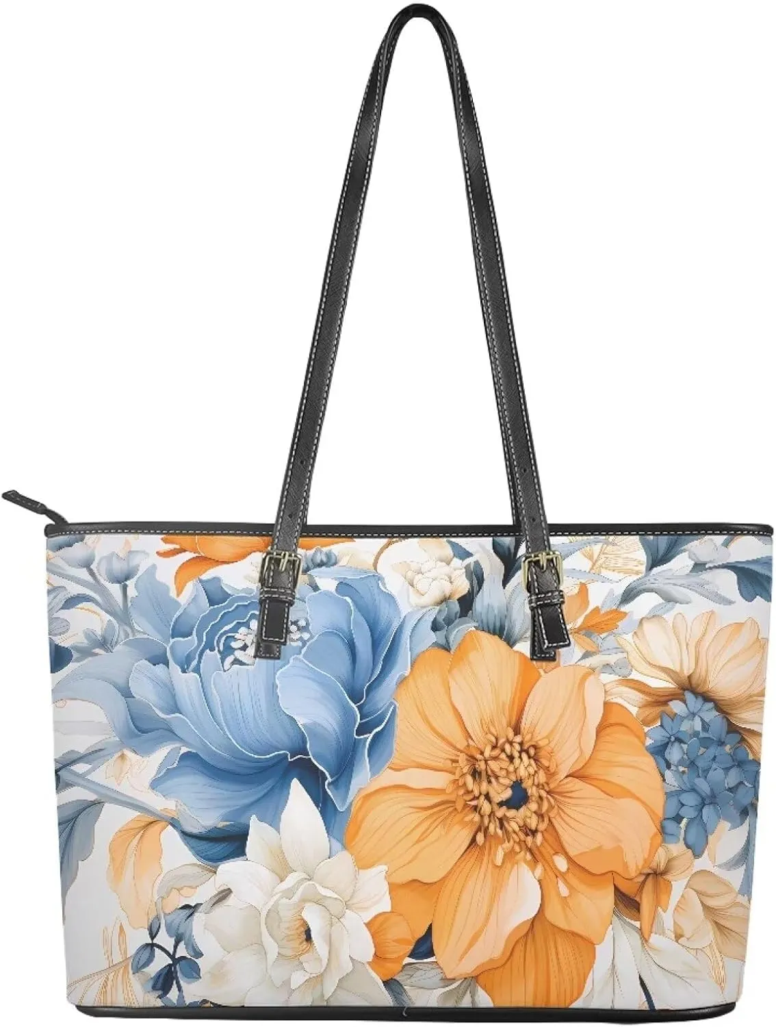 Women's Soft Faux Leather Tote Bag Casual Handbags and Purses for Travel