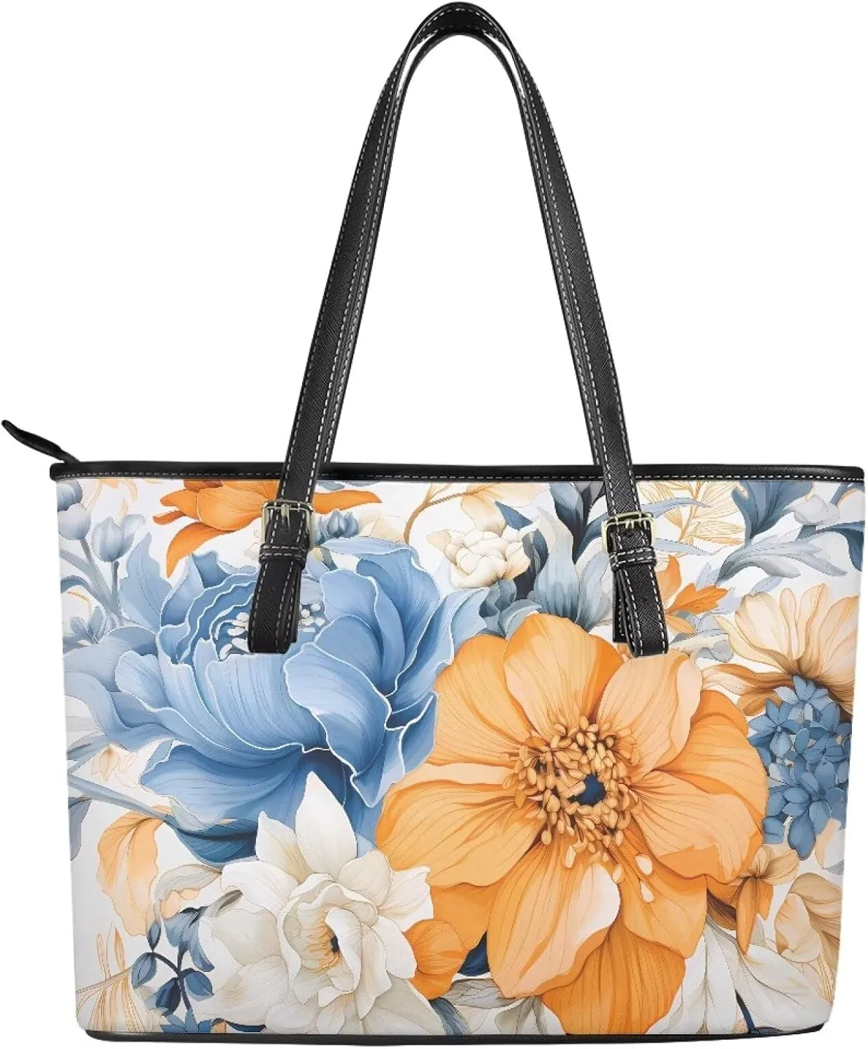 Women's Soft Faux Leather Tote Bag Casual Handbags and Purses for Travel