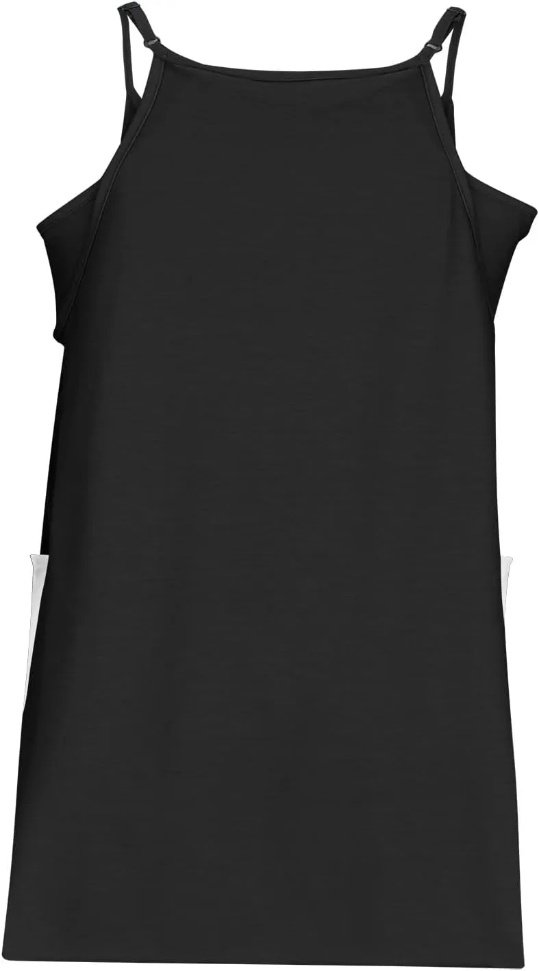 Womens Tennis Athletic Shorts Summer Mini Romper Dress Sundress with Built-in Shorts Sleeveless Casual Workout Outfits