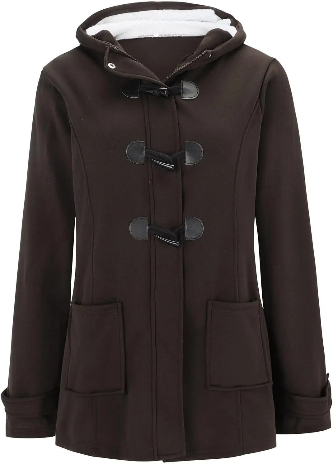 Womens Winter Coats Plus Size Warm Sherpa Lined Parkas Quilted Jacket Hoodie Plus Size Puffer Button Down Outerwear