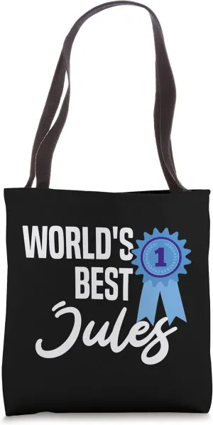 World's Best Jules Name Personalized Tote Bag