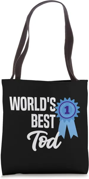 World's Best Tod Name Personalized Tote Bag