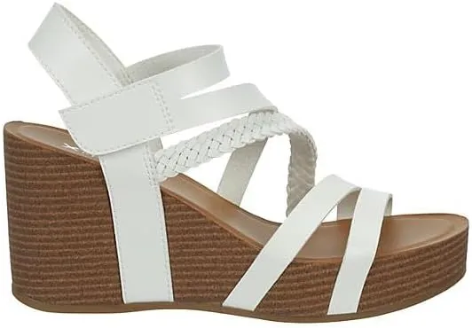 XAPPEAL Maggy - Women's Strappy Leather Open Toe Summer Wedge Sandals