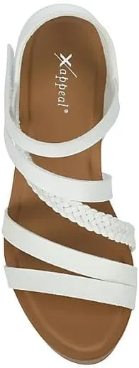 XAPPEAL Maggy - Women's Strappy Leather Open Toe Summer Wedge Sandals