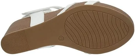XAPPEAL Maggy - Women's Strappy Leather Open Toe Summer Wedge Sandals