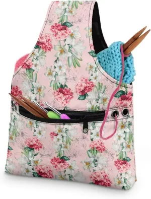 Yarn Bags for Crocheting on the Go Crochet Tote Bags for Women Travel Crochet Organizers and Storage Bag