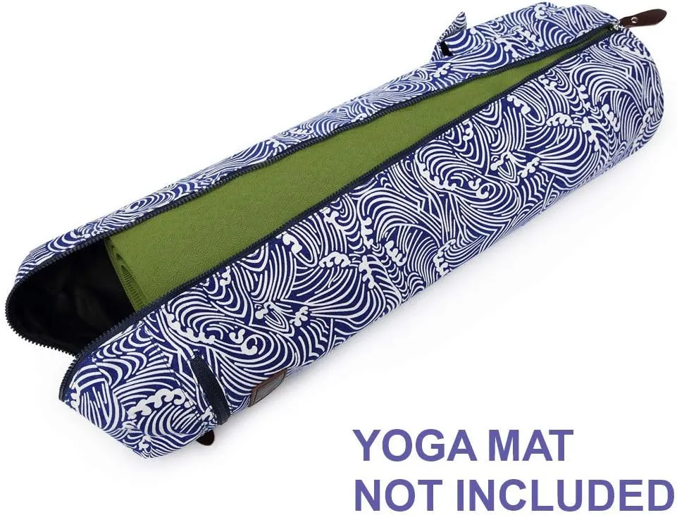 Yoga Mat Bag,Full-zip Exercise Yoga Mat Carrier Bag - Double Storage Pocket,Easy Access Zipper, Adjustable Shoulder Strap and Handle,Fits Most Mats