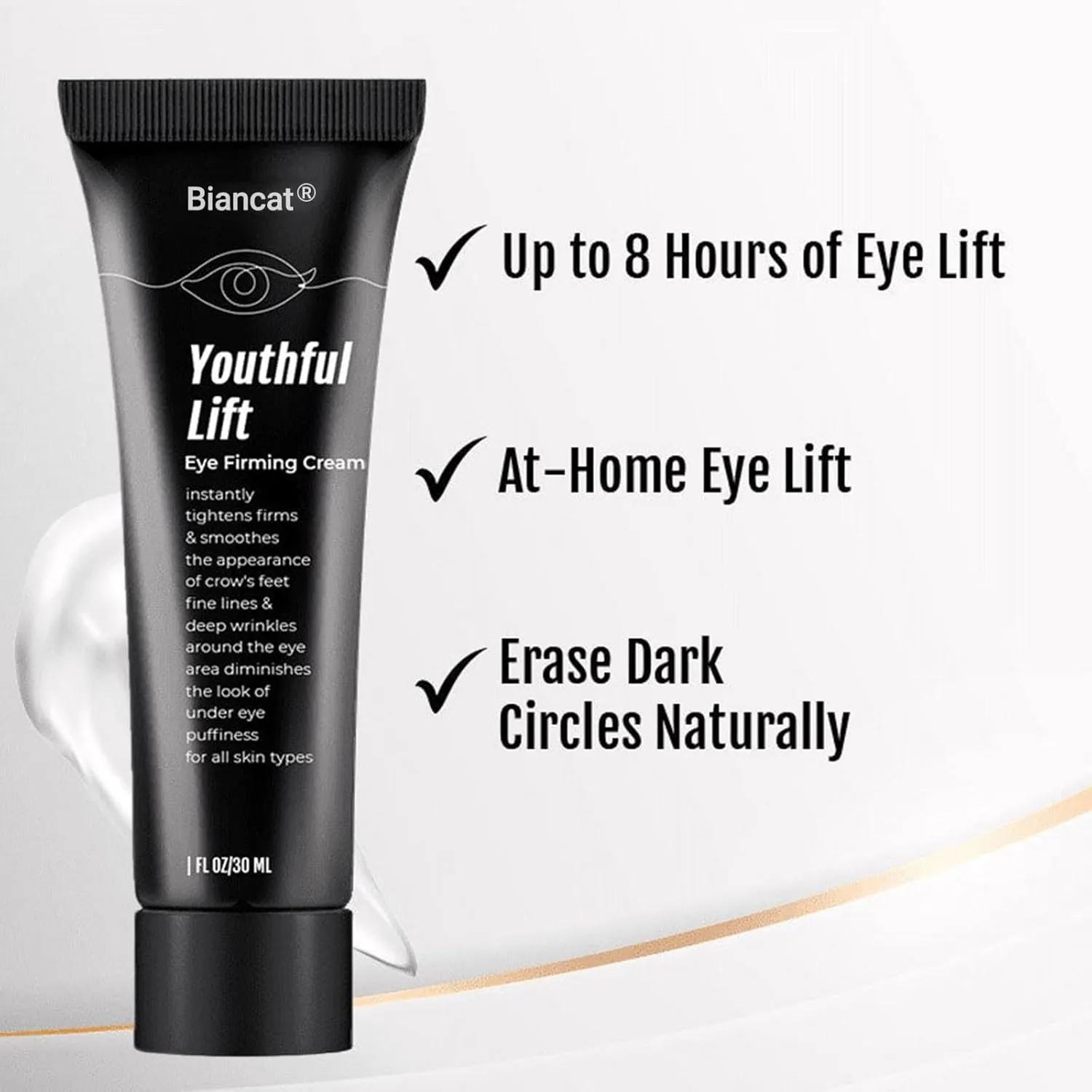 YouthfulLift Eye Firming Cream, Instant Eye Firm Cream, LOVILDS Fast Firm Eye Cream, Instant Reduces Under Eye Bags, Dark Circles, Puffiness, Anti Aging Fine Lines (4 Pack)