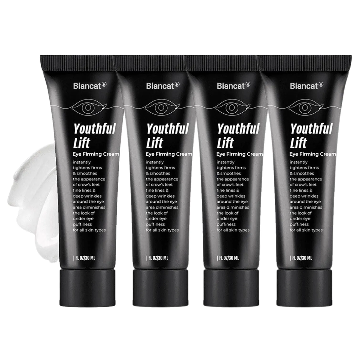 YouthfulLift Eye Firming Cream, Instant Eye Firm Cream, LOVILDS Fast Firm Eye Cream, Instant Reduces Under Eye Bags, Dark Circles, Puffiness, Anti Aging Fine Lines (4 Pack)